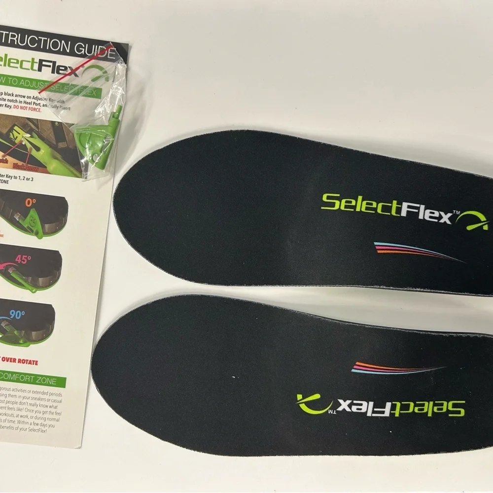 NWT SelectFlex Adjustable Orthotic Insoles Size‎ B Men 6.5-7.5 Womens 7.5-8.5